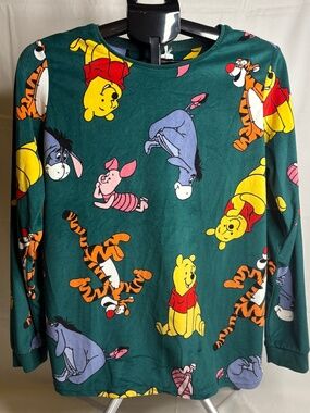 NEW Disney Primark Cares Winnie The Pooh and Friends Green Shirt Size S 6-8 NWT